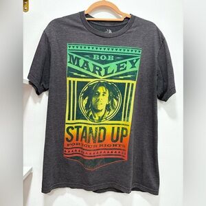 Grey Bob Marley Tshirt with Bob Marley on the front